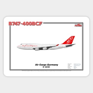 Boeing B747-400BCF - Air Cargo Germany (Art Print) Sticker